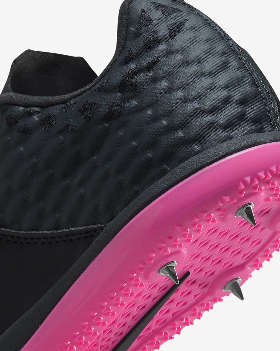 Pointes de course et de saut Nike High Jump Elite - Anthracite/Noir/Light Lemon Twist/Fierce Pink