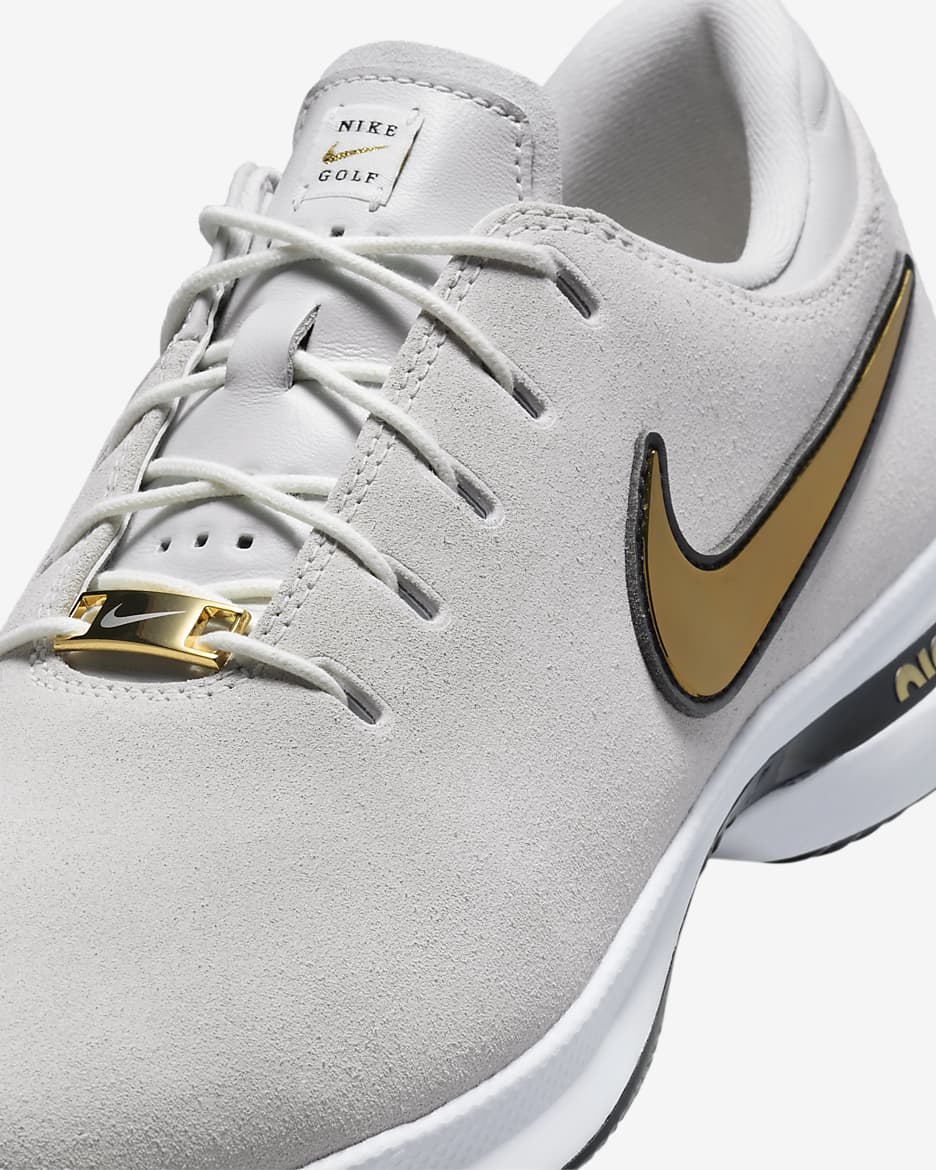 Nike Air Zoom Victory Tour 3 NRG Golf Shoes (Extra Wide) - White/Metallic Silver/Black/Metallic Gold