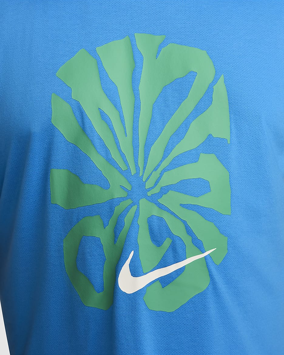 Nike Rise 365 Run Energy Men's Dri-FIT Short-Sleeve Running Top - Light Photo Blue/Summit White