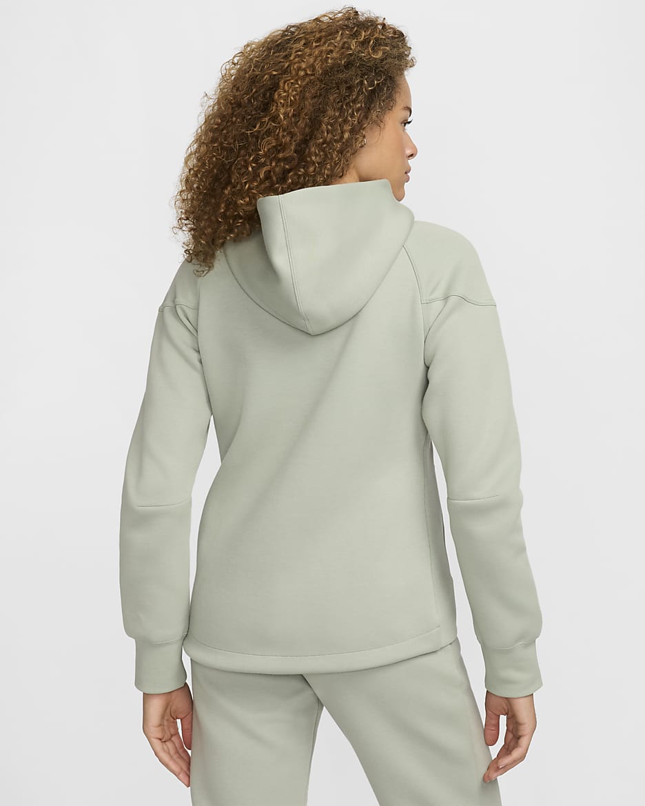 Sweat à capuche et zip Nike Sportswear Tech Fleece Windrunner pour femme - Jade Horizon/Noir