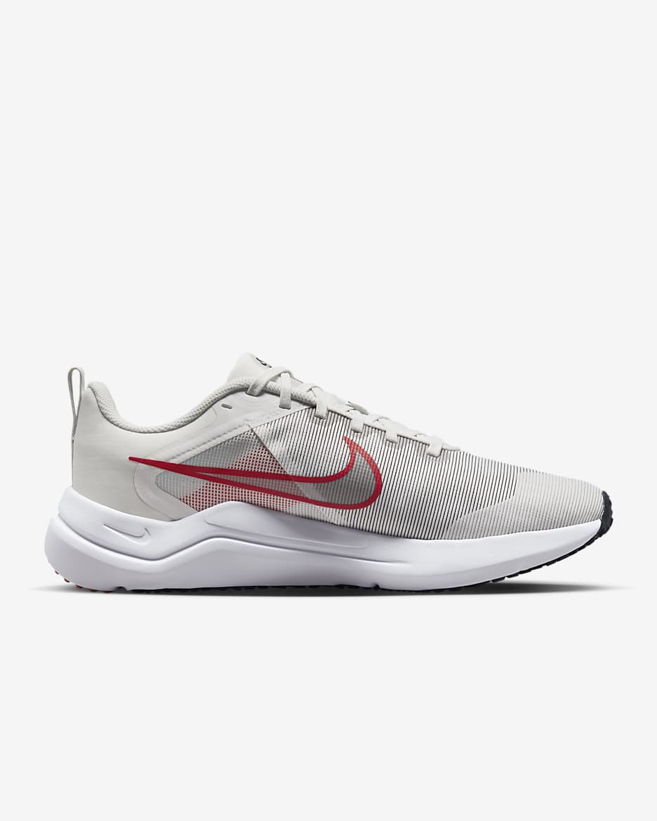 Nike Downshifter 12 Men's Road Running Shoes - Platinum Tint/Black/White/Light Crimson