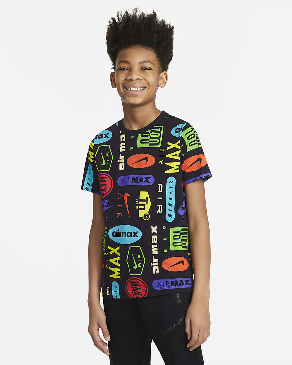 Nike Sportswear Big Kids' (Boys') T-Shirt - Obsidian