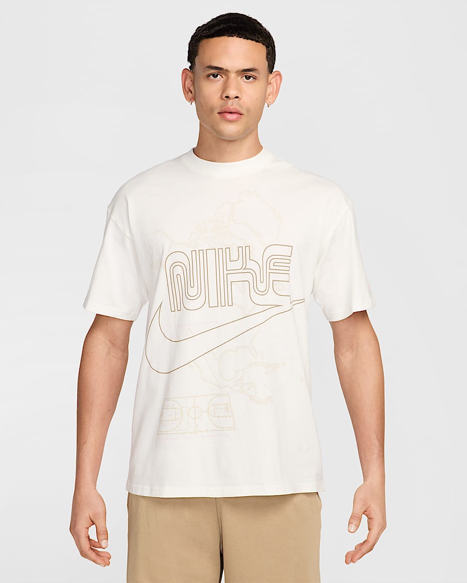Playera Max90 para hombre Nike Sportswear - Vela/Caqui/Espuma rosa