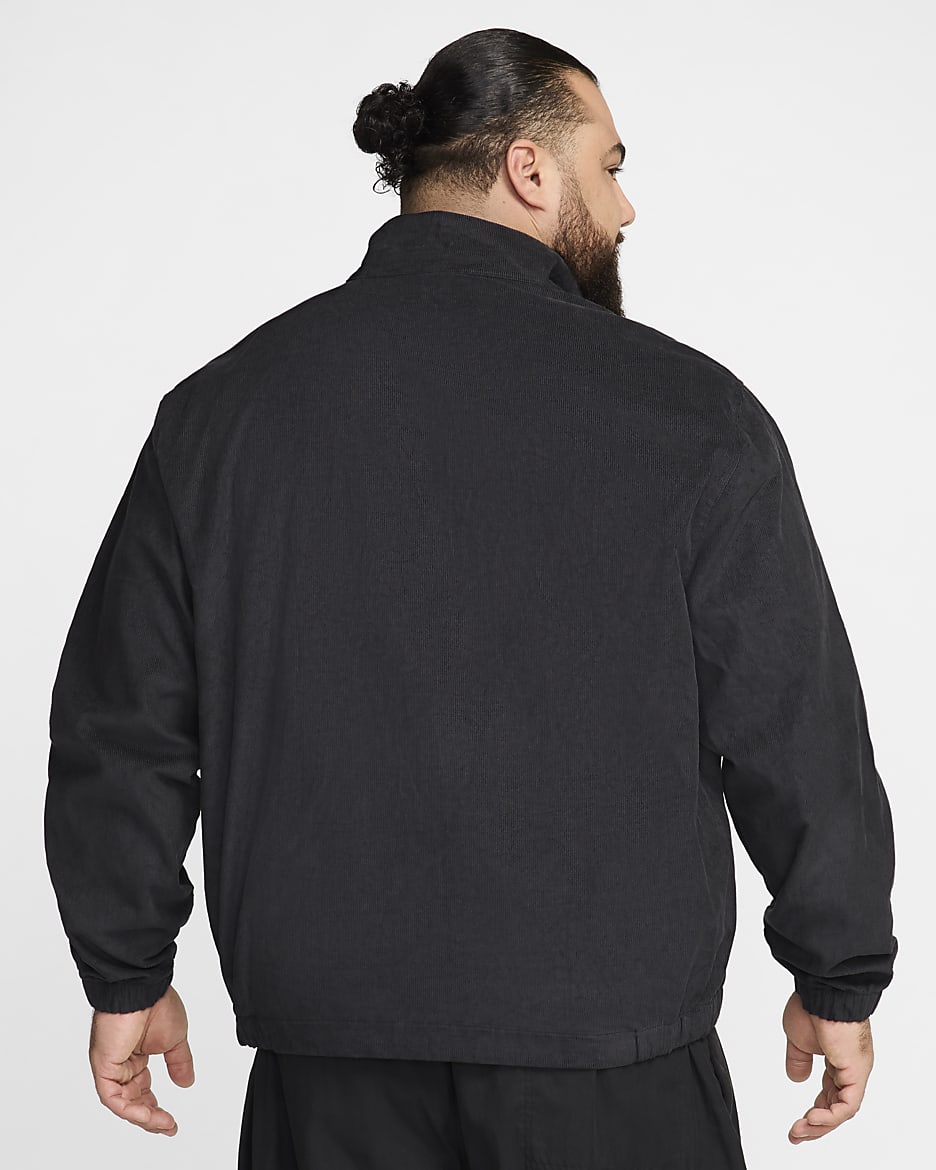 Nike Sportswear Club Men's Corduroy Harrington Jacket - Black/White