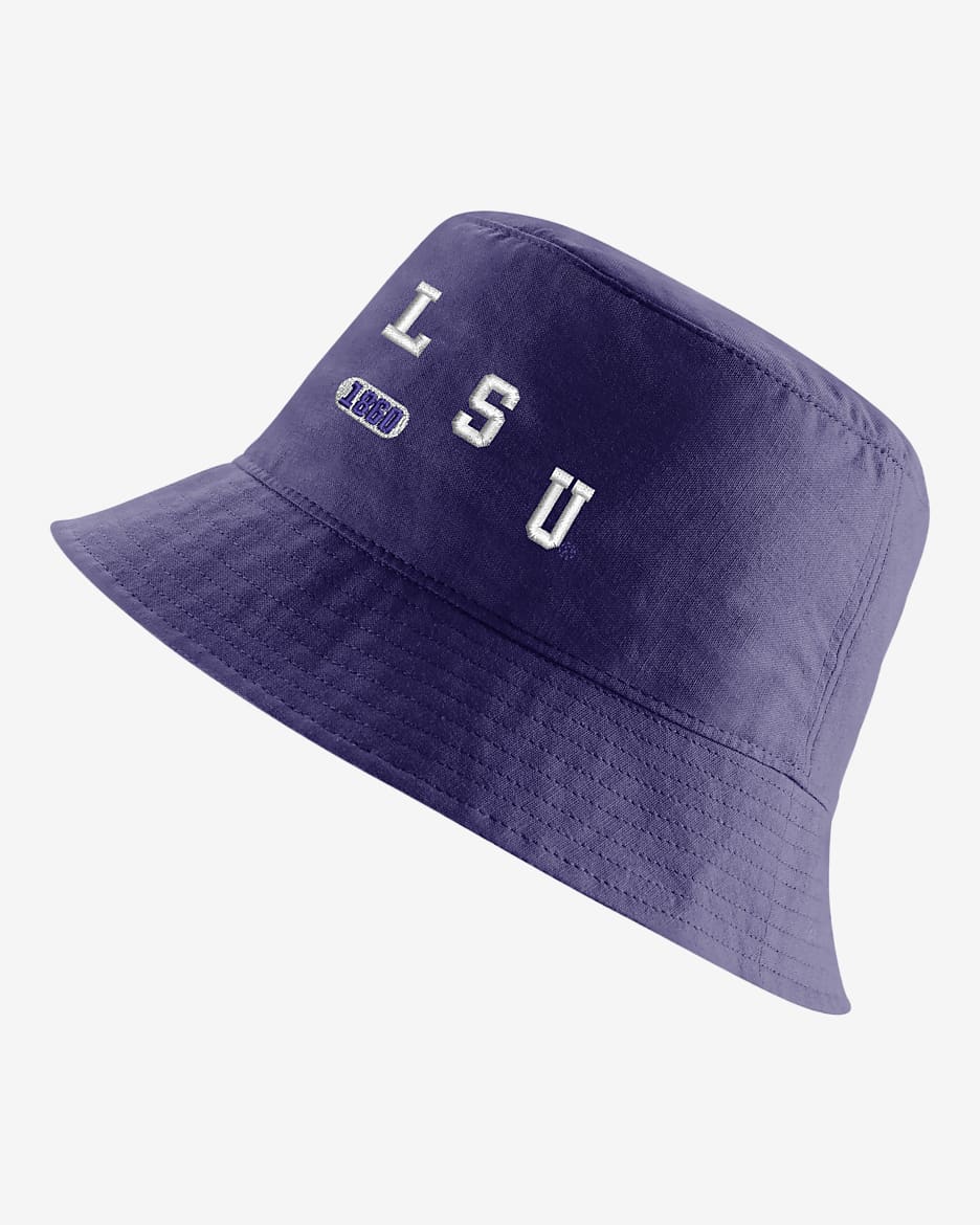 LSU Nike College Bucket Hat - Orchid