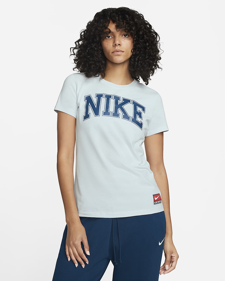 Nike Sportswear Women's T-Shirt - Pure Platinum/Valerian Blue
