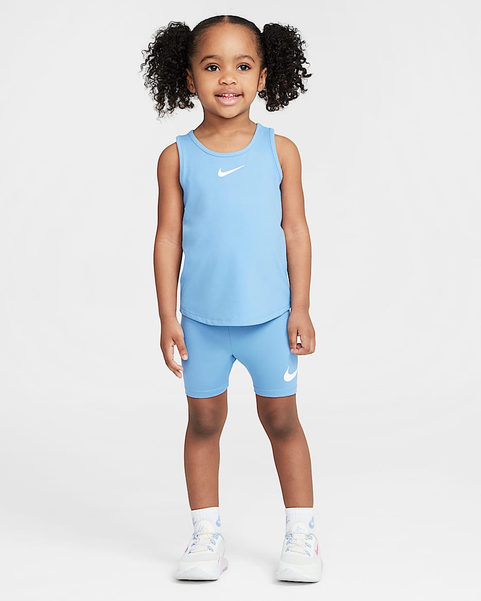 Nike Dri-FIT All Day Play Toddler 2-Piece Bike Shorts Set - Blue Beyond
