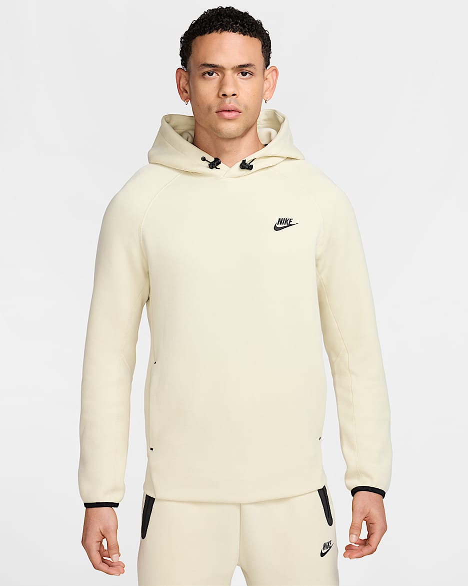 Sudadera con gorro sin cierre para hombre Nike Sportswear Tech Fleece - Caqui claro/Negro