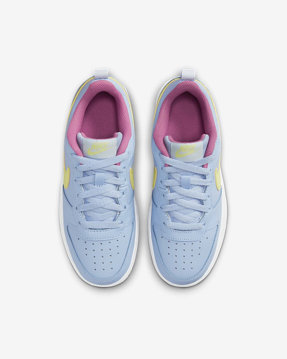 Nike Court Borough Low 2 Older Kids' Shoes - Cobalt Bliss/Pearl Pink/Cosmic Fuchsia/Light Lemon Twist