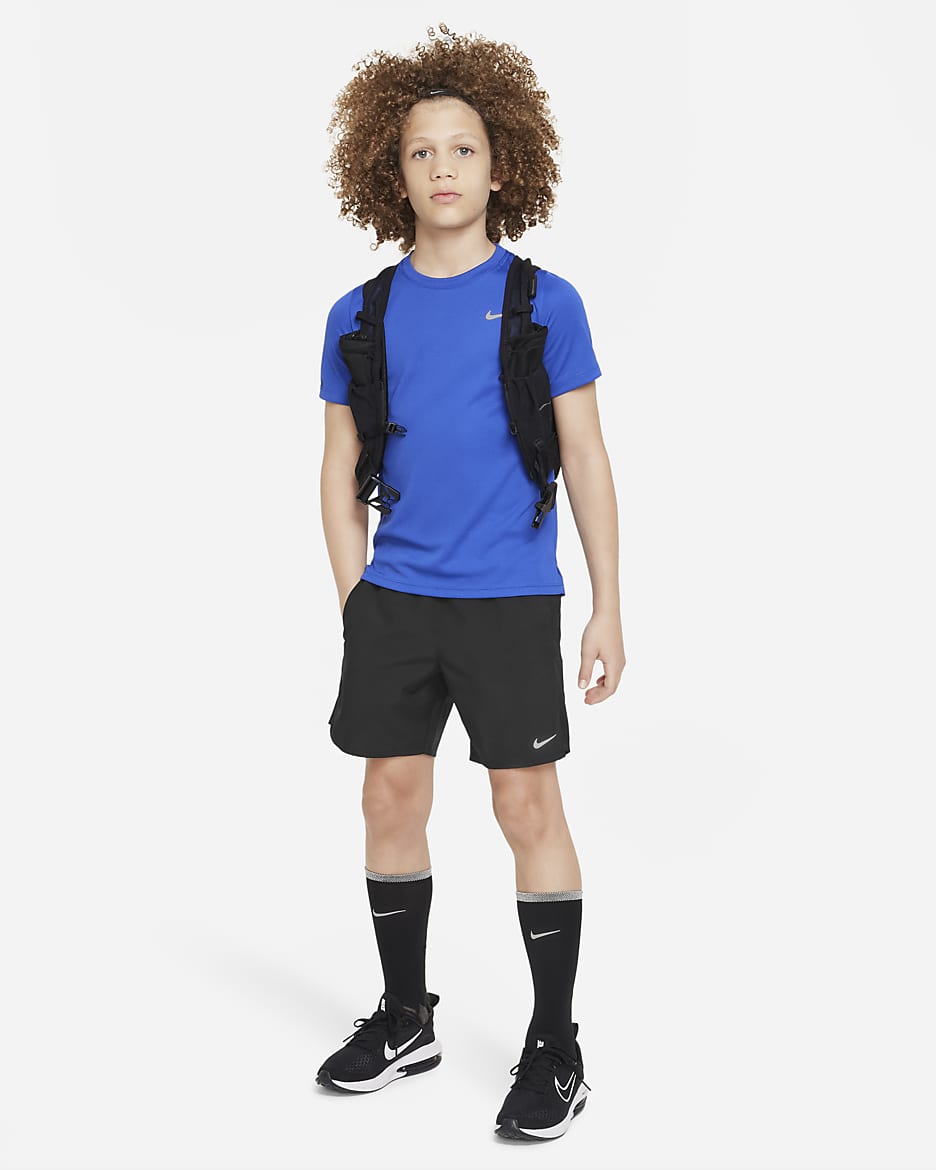 Nike Dri-FIT Challenger Older Kids' (Boys') Training Shorts - Black/Black