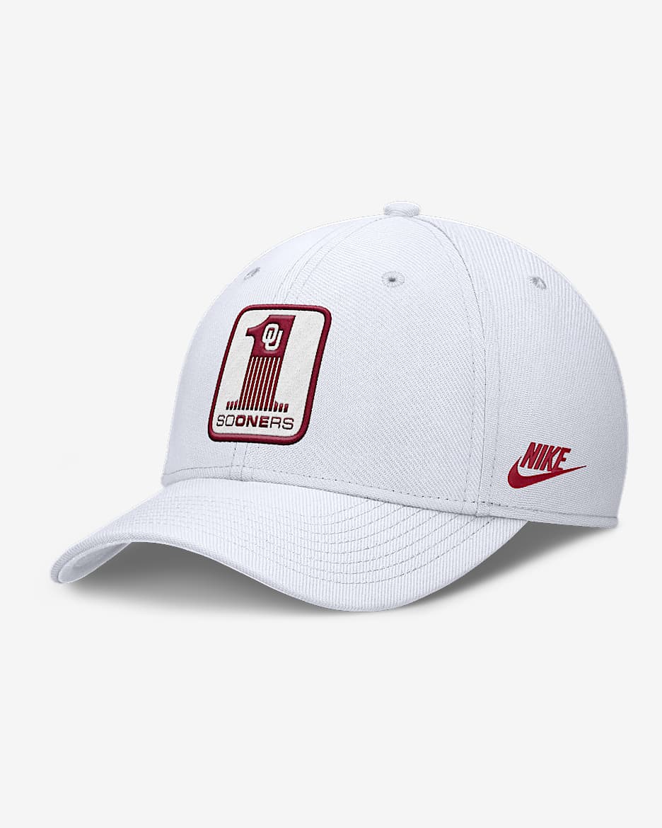 Oklahoma Primetime Rise Academic Men's Nike Dri-FIT College Hat - White