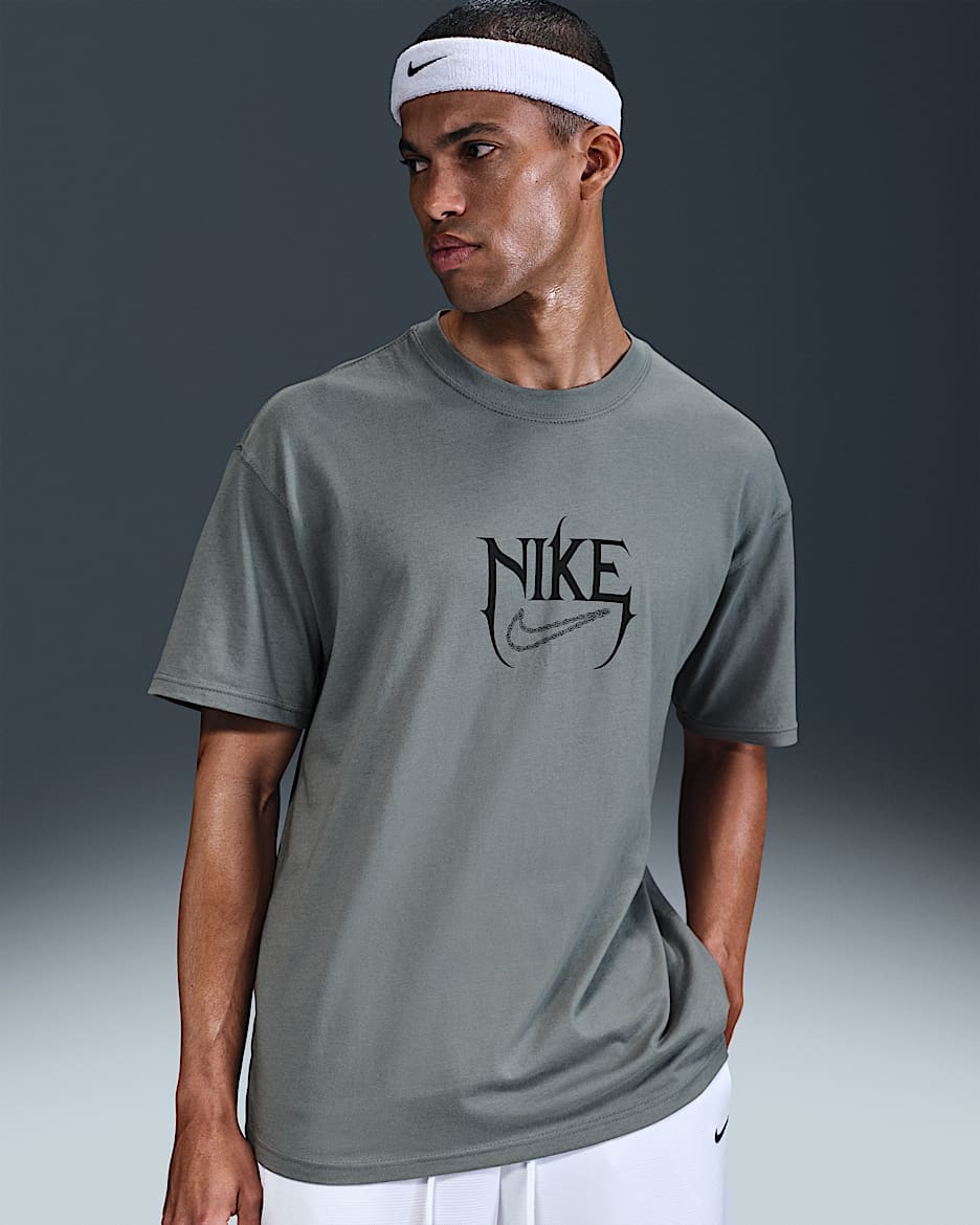 Ανδρικό T-Shirt μπάσκετ Max90 Nike - Cool Grey