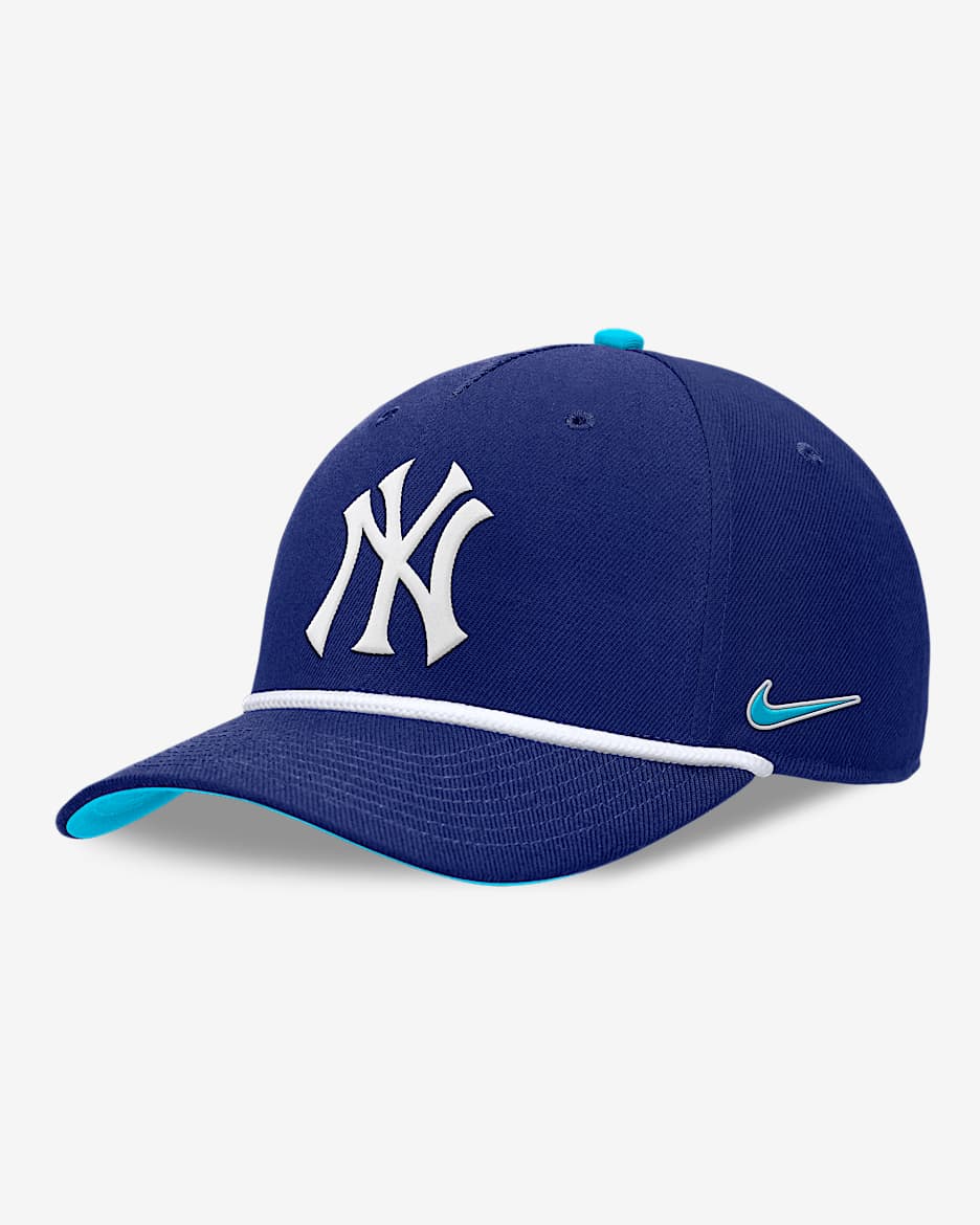 New York Yankees Rise Men's Nike MLB Adjustable Hat - Deep Royal Blue