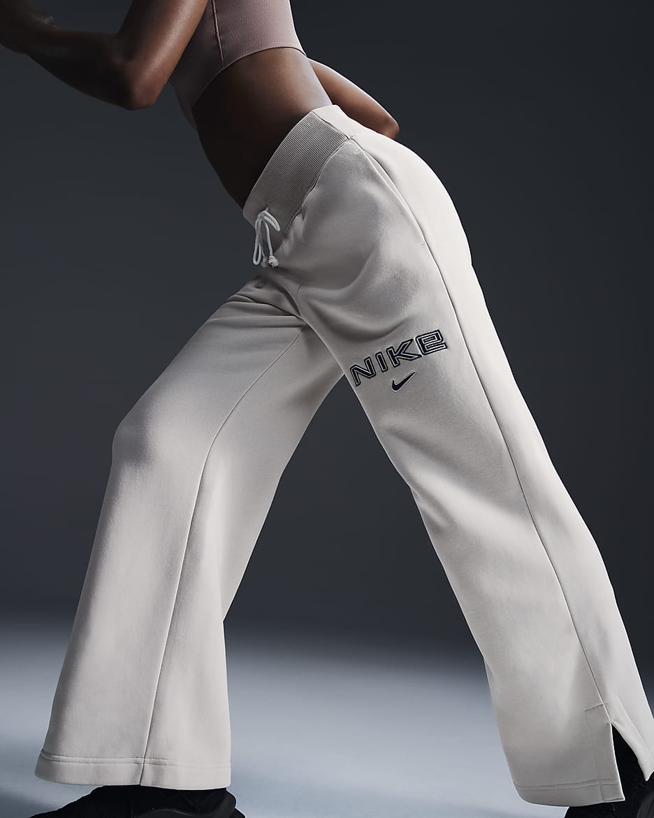 Nike Sportswear Phoenix Fleece Women's High-Waisted Wide-Leg Logo Pants