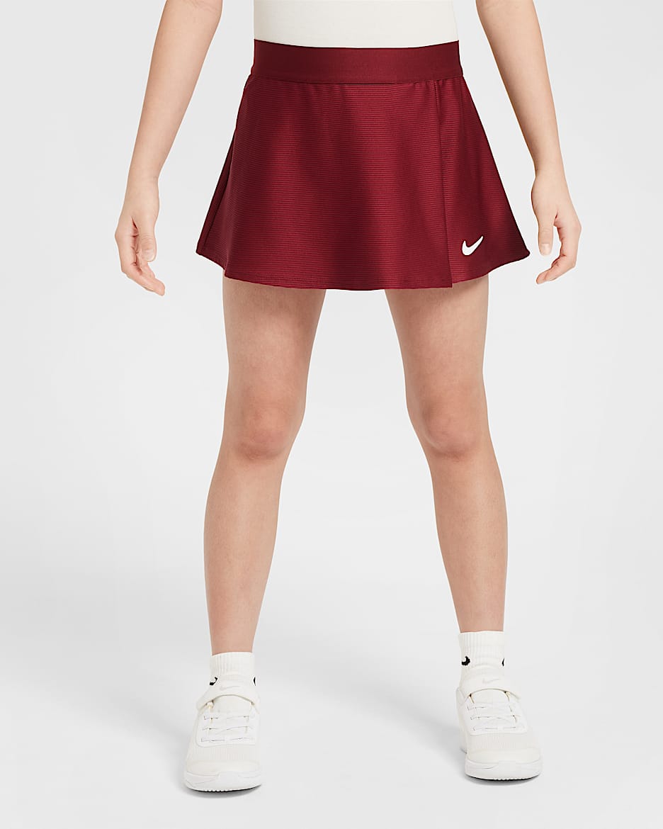 NikeCourt Dri-FIT Victory Older Kids' (Girls') Tennis Skirt - Team Red/White