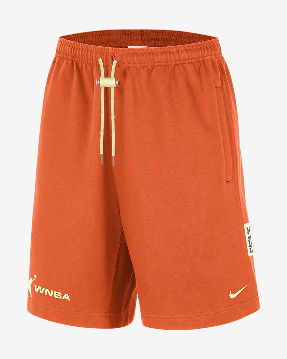 WNBA Standard Issue Nike Basketball Shorts - Brilliant Orange/Pale Ivory/Alabaster