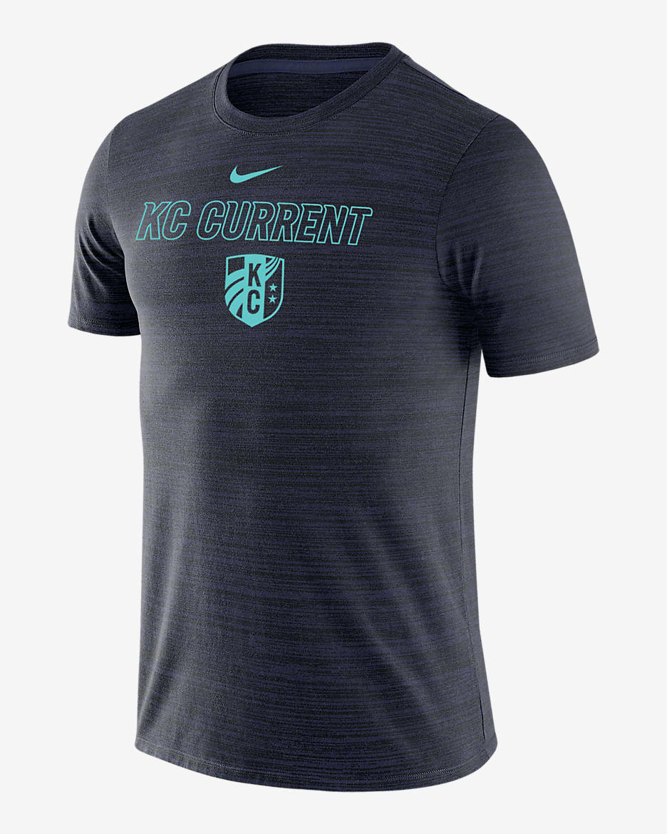 Playera de fútbol Nike para hombre Kansas City Current Velocity Legend - Azul marino