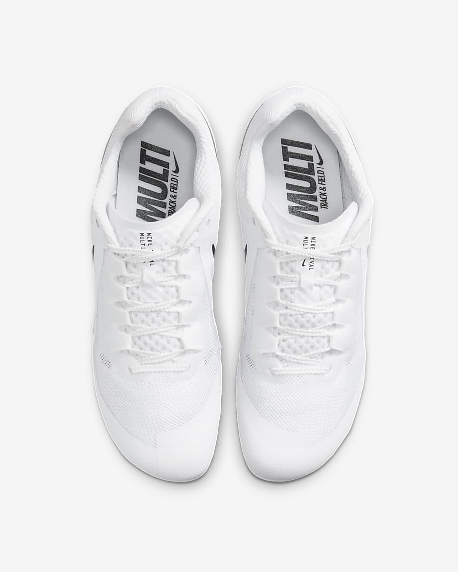 Nike Zoom Rival Track & Field Multi-Event Spikes - White/Metallic Silver/Black