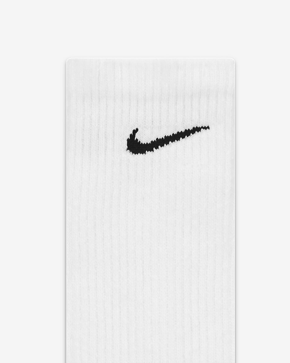 Nike Everyday Plus Cushioned Training Crew Socks (6 Pairs) - White/Black