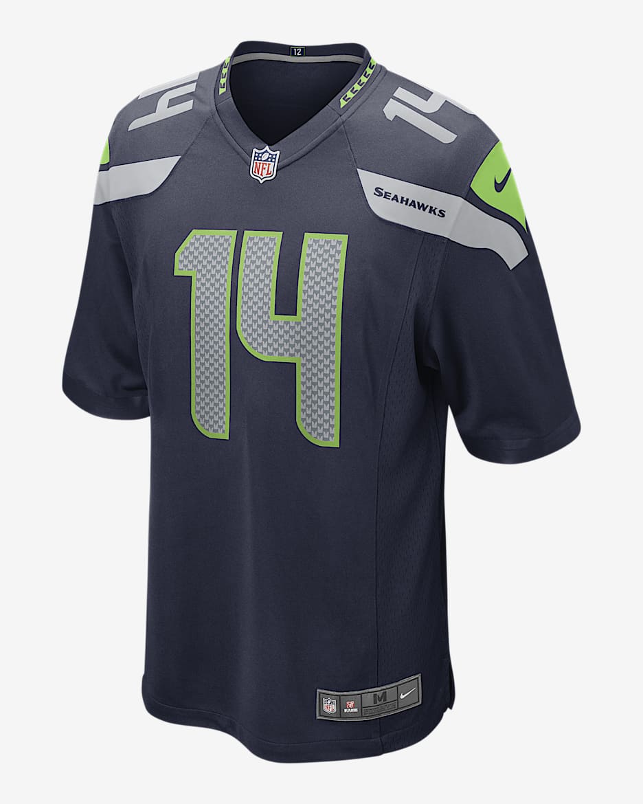 Męska koszulka meczowa do futbolu amerykańskiego NFL Seattle Seahawks (DK Metcalf) - College Navy