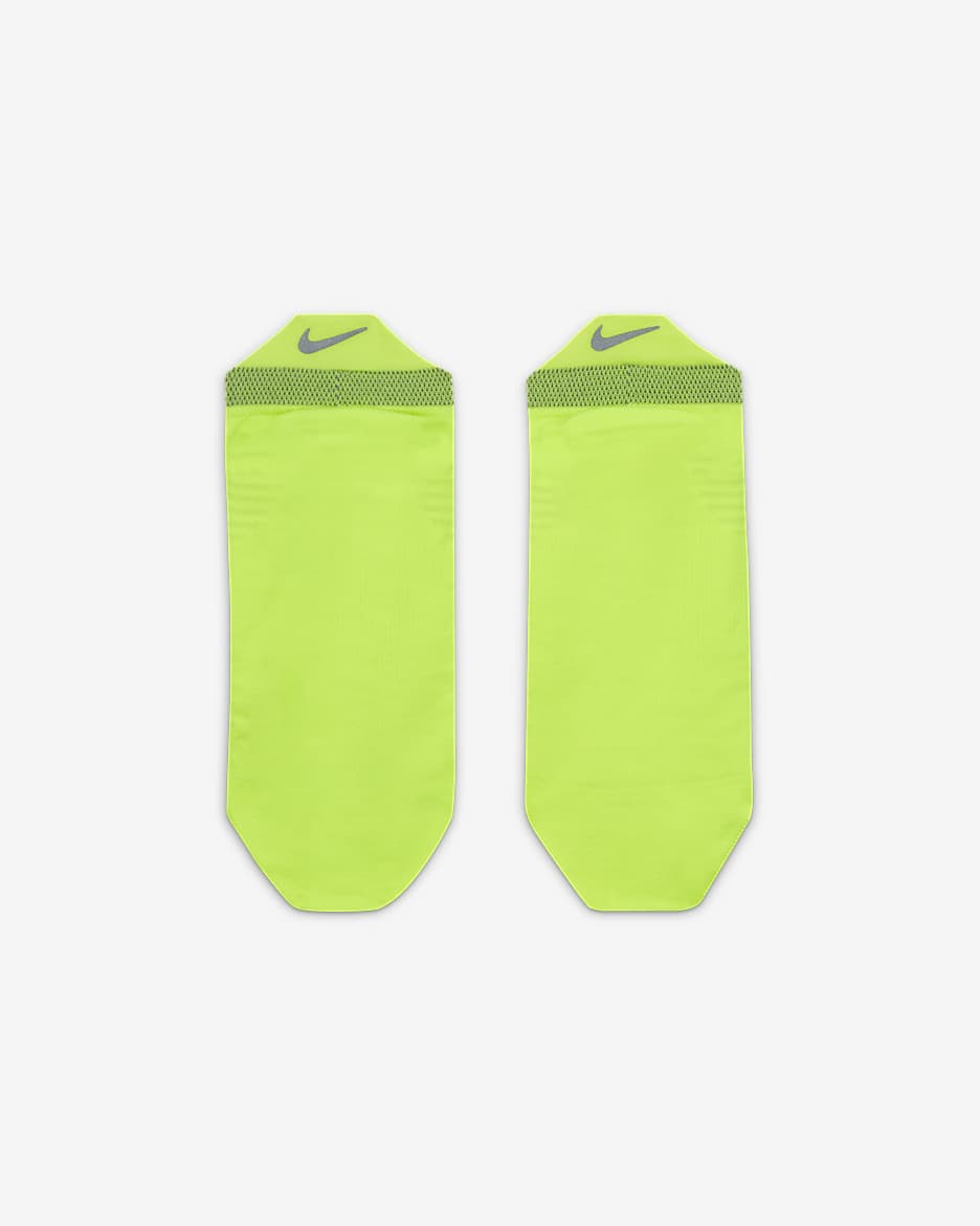 Calcetines de running Nike Spark Lightweight No-Show - Volt/Reflejo plata