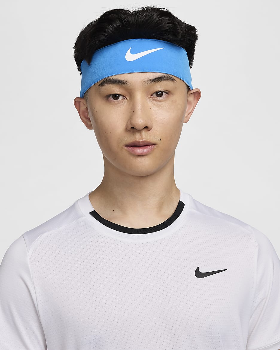 Tennispannband NikeCourt  - Light Photo Blue/Vit