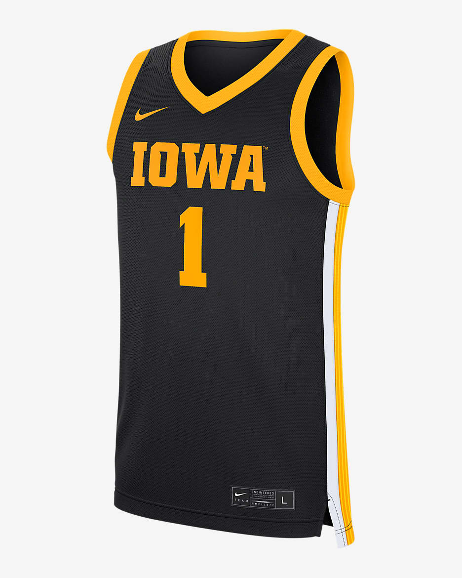 Iowa Hawkeyes Replica Men's Nike College Basketball Jersey - Black