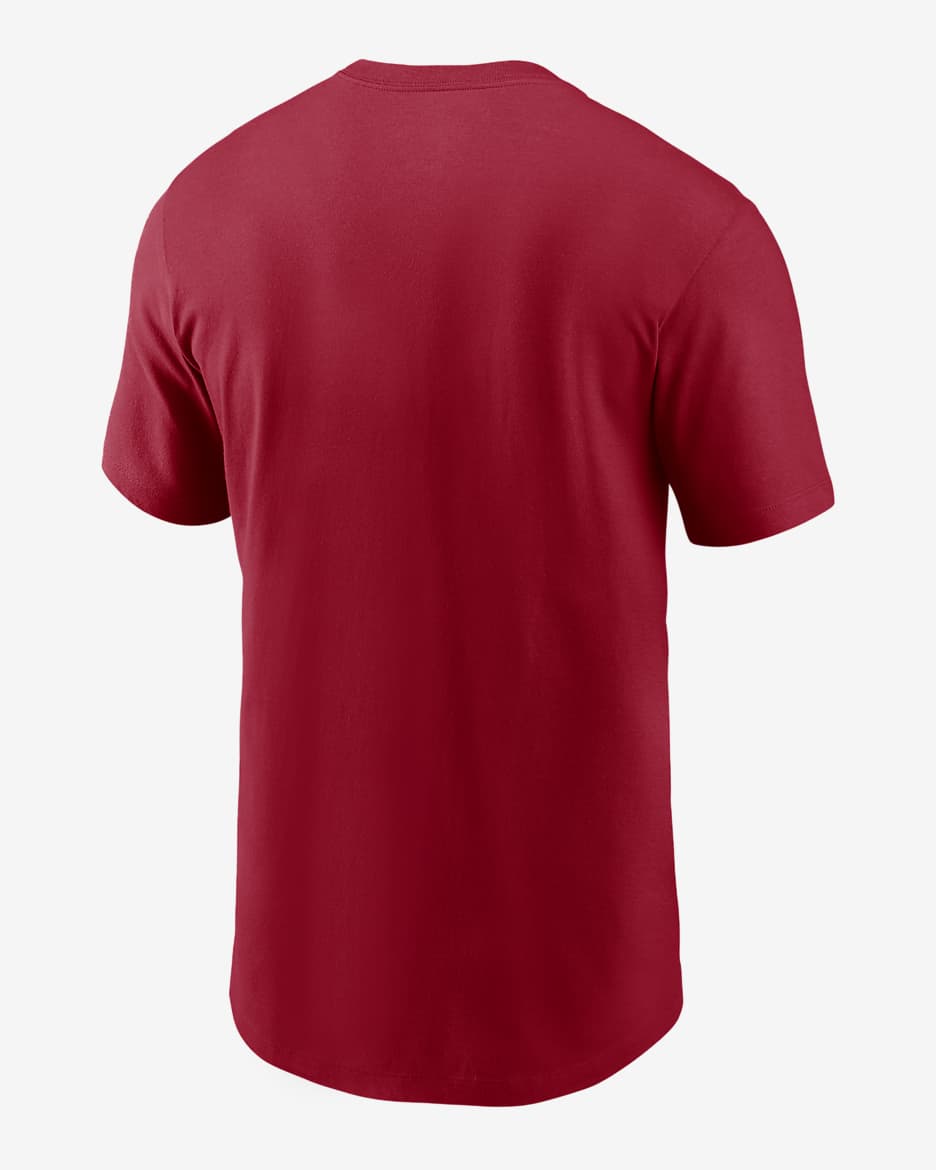San Francisco 49ers Primetime Wordmark Essential Men's Nike NFL T-Shirt - Scarlet
