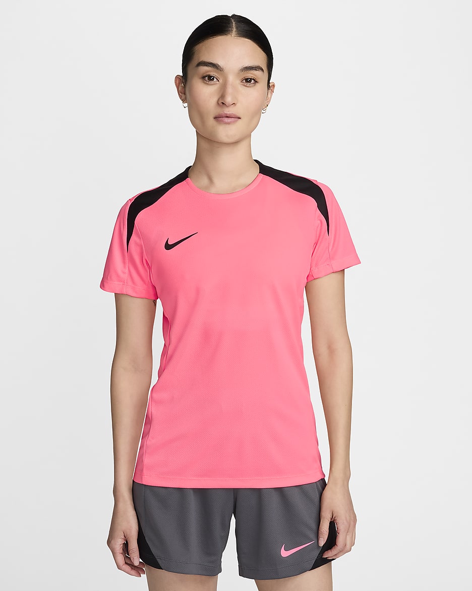 Nike Strike Women's Dri-FIT Short-Sleeve Soccer Top - Sunset Pulse/Black/Black