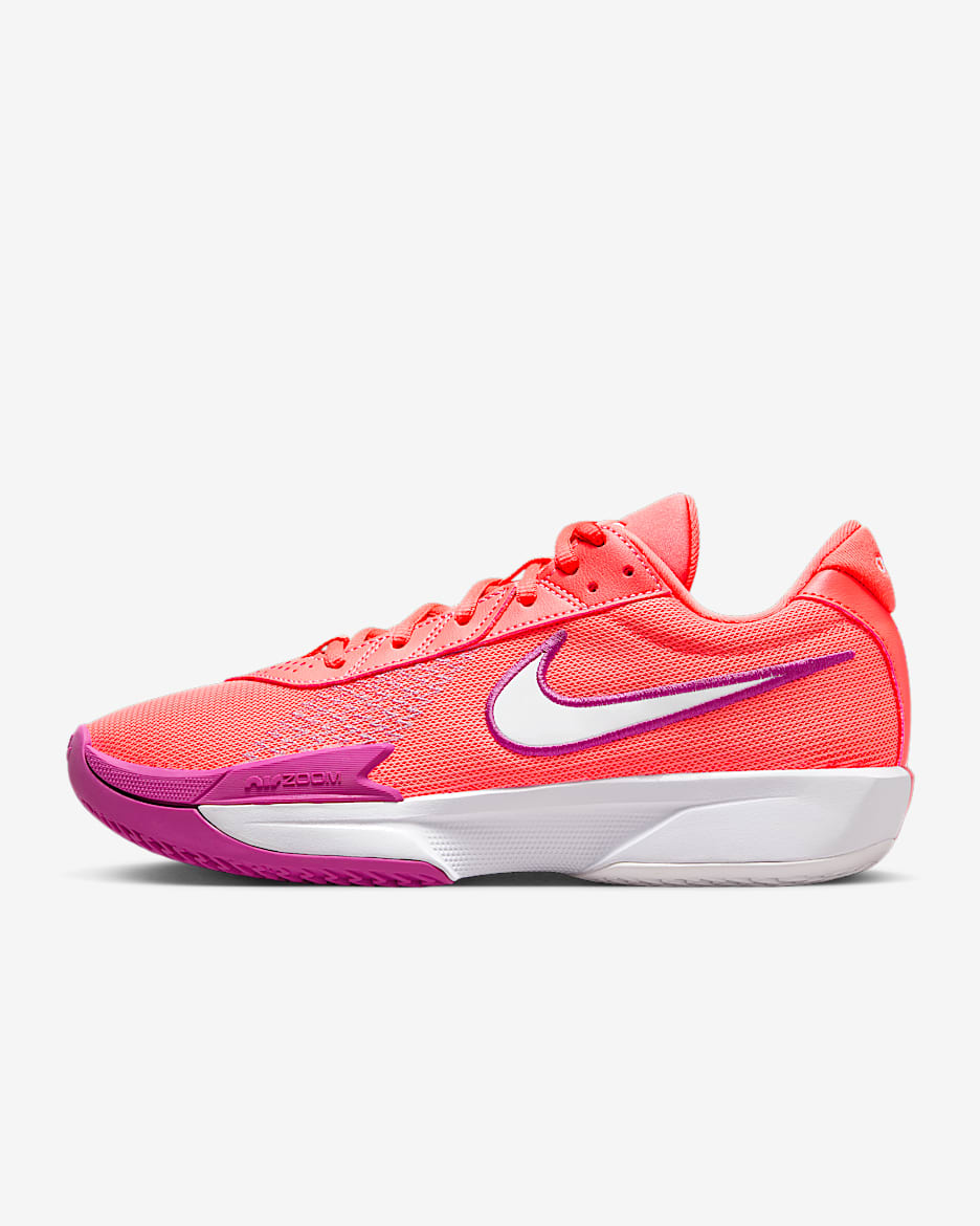 Nike G.T. Tenis de básquetbol para mujer Cut Academy - Mango salvaje claro/Fucsia cálido/Polvo ciruela/Blanco