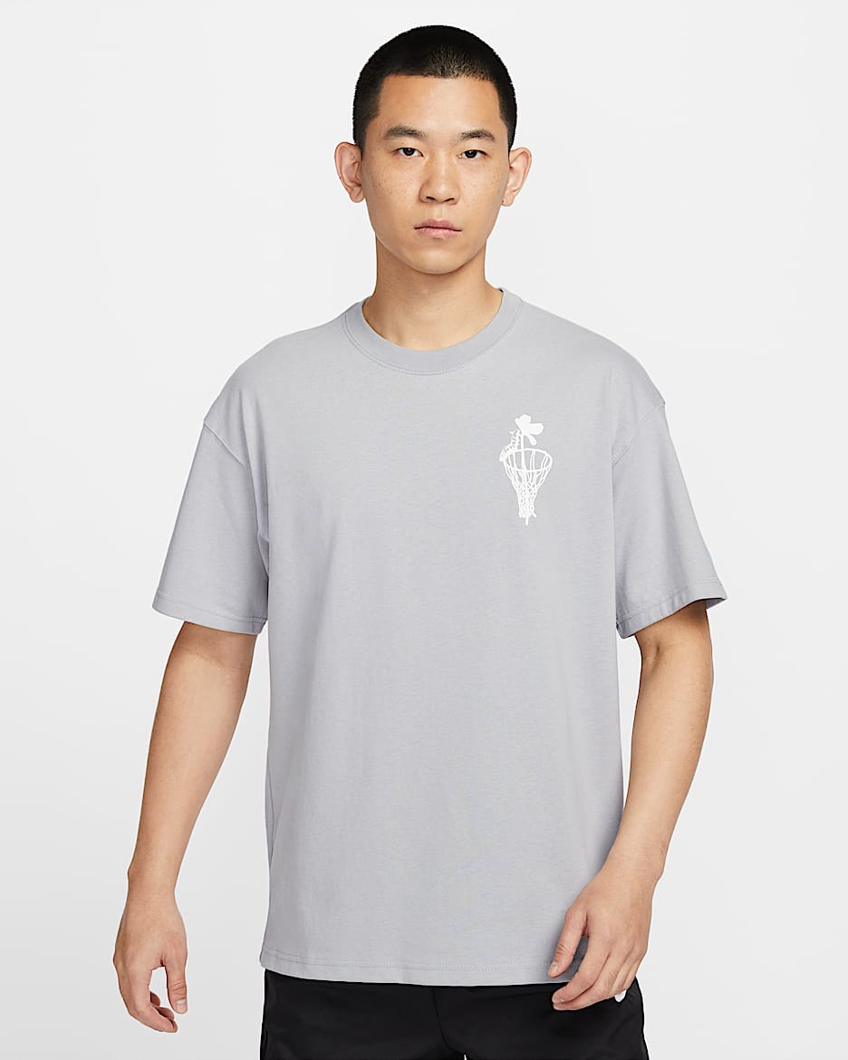 ナイキ メンズ マックス90 バスケットボール Tシャツ - ウルフグレー