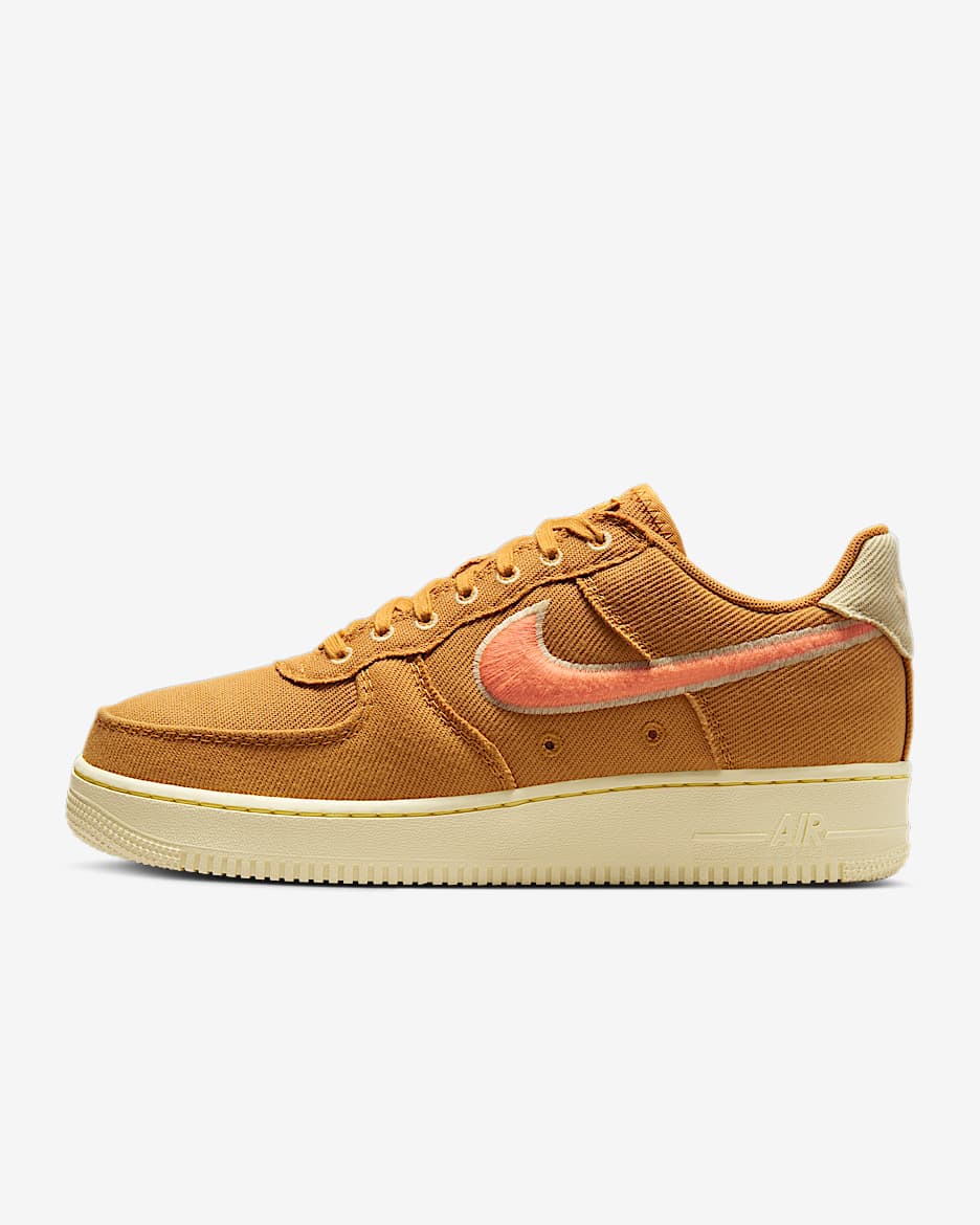 Tenis para hombre Nike Air Force 1 Low Canvas - Trigo/Oro team/Alabastro/Naranja trance