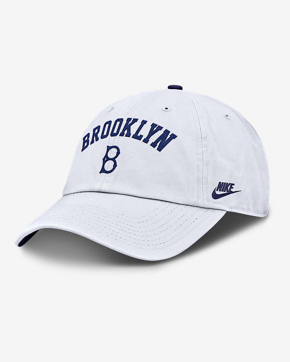 Brooklyn Dodgers Cooperstown Club Men's Nike MLB Adjustable Hat - White