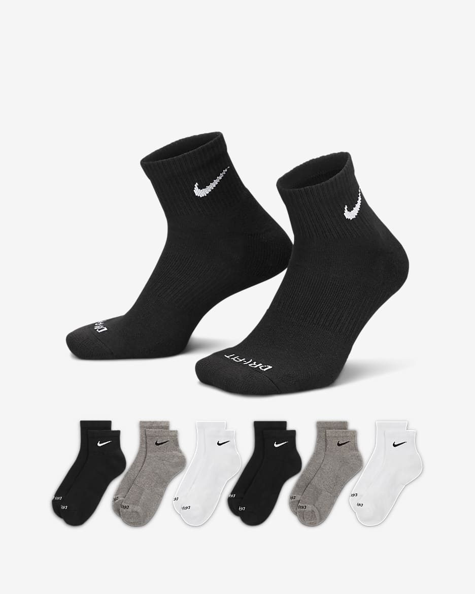 Nike Everyday Plus Cushioned Training Ankle Socks (6 Pairs) - Multi-Color