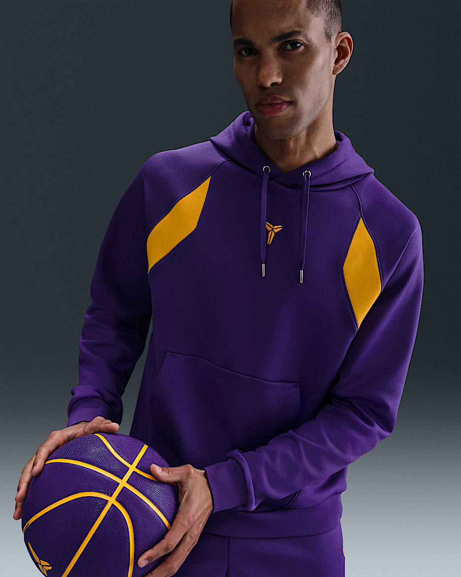 Sweat à capuche Therma-FIT Kobe - Court Purple/University Gold/University Gold