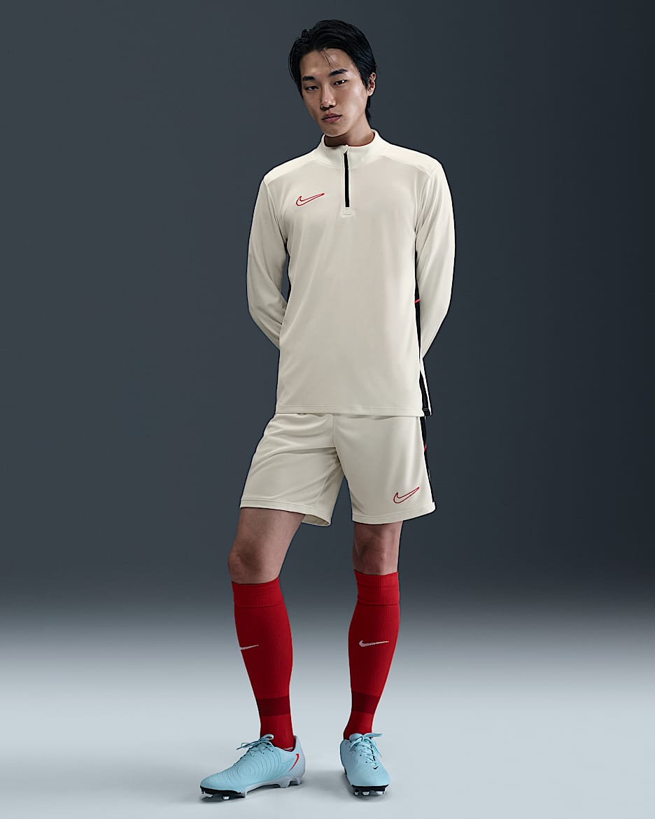 Męskie spodenki piłkarskie Dri-FIT Nike Academy - Sail/Czerń/University Red