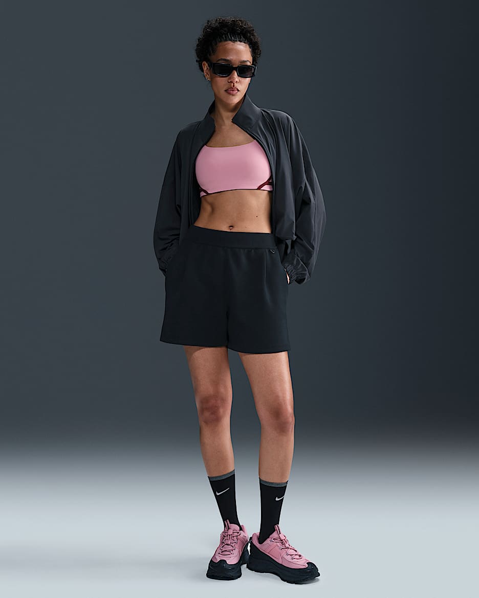 Short ample à taille mi-haute Dri-FIT Nike 24.7 ImpossiblySoft 10 cm pour femme - Noir/Noir/Dark Smoke Grey