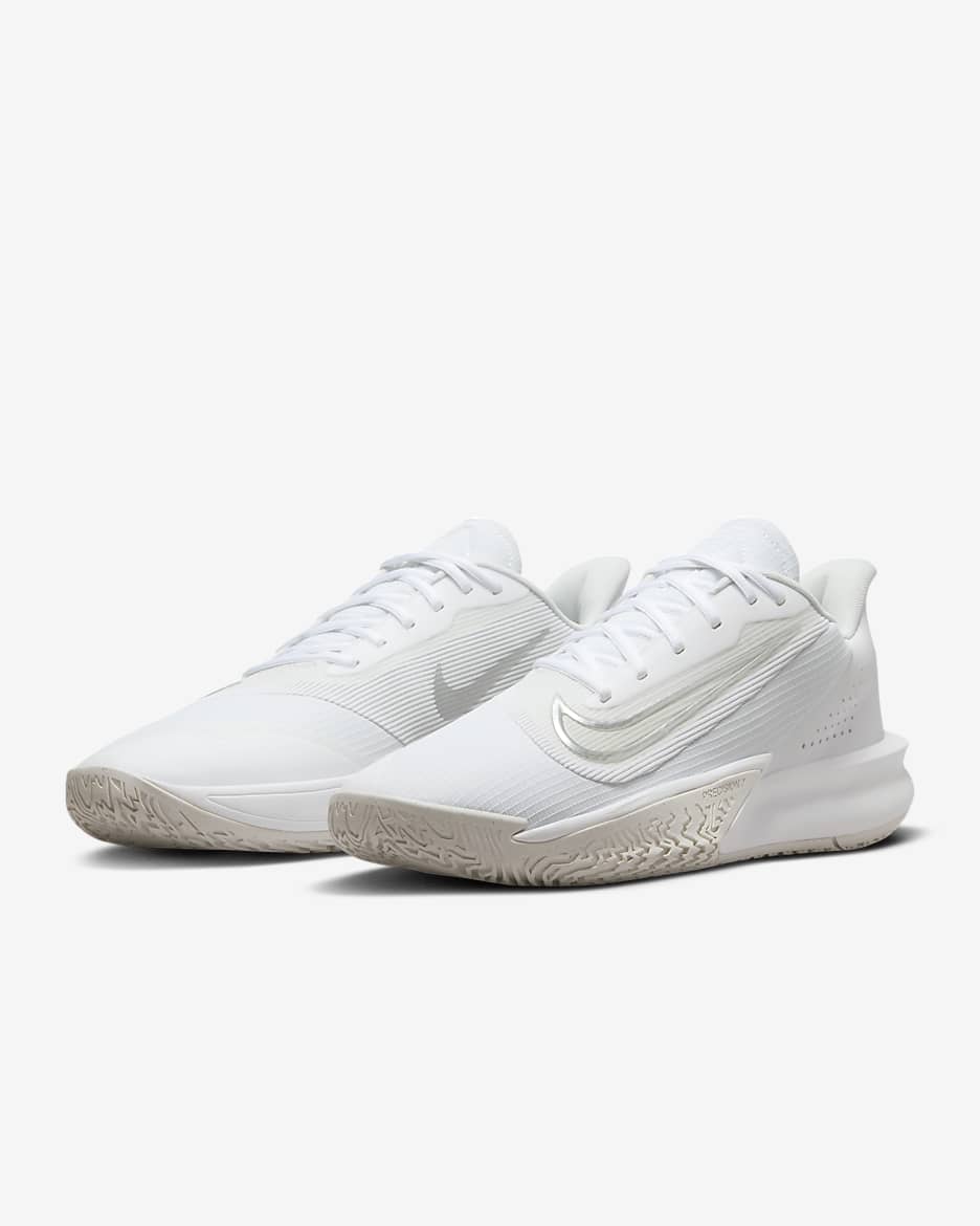 Scarpa da basket Nike Precision 7 – Uomo - Bianco/Photon Dust/Light Smoke Grey