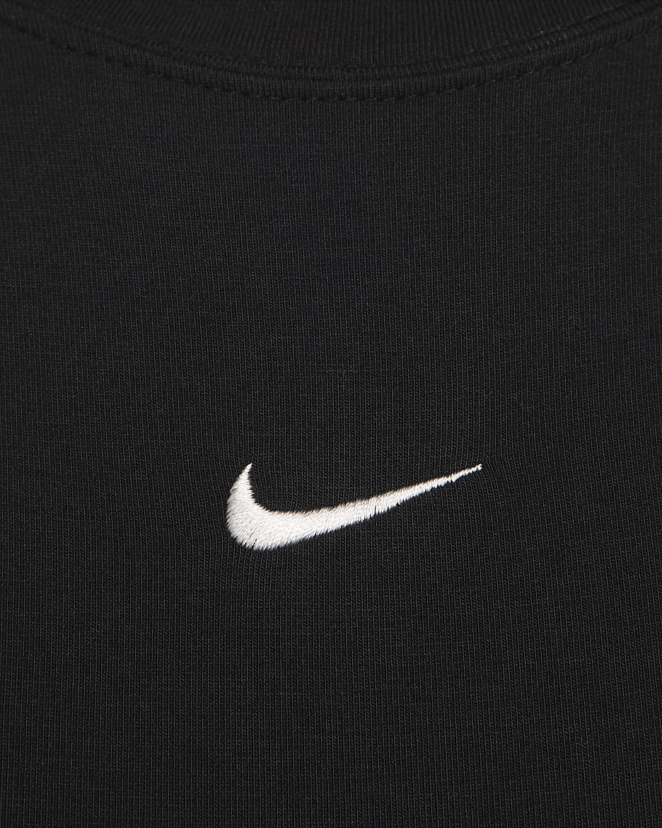 Body à manches courtes Nike Sportswear Chill Knit pour femme - Noir/Sail