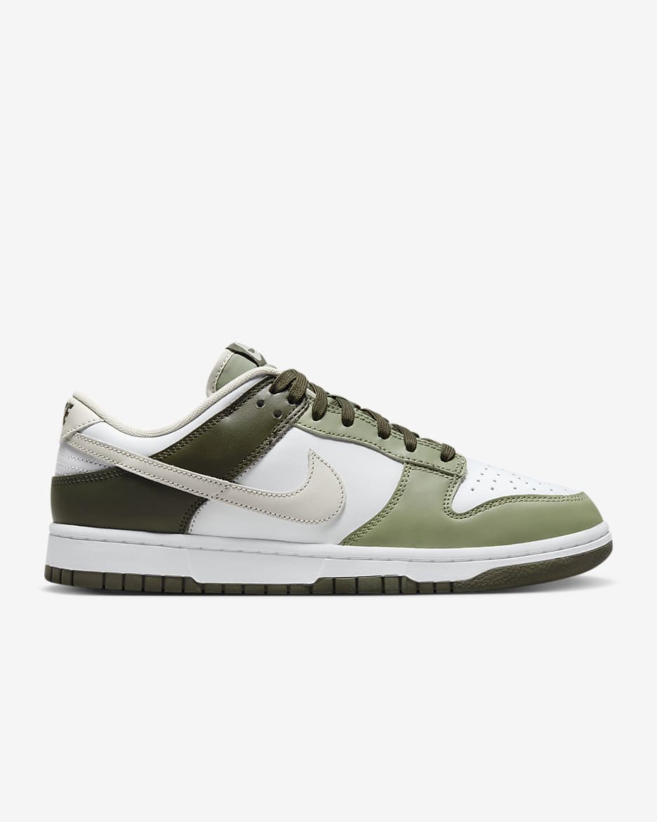 Nike Dunk Low Shoes - White/Oil Green/Cargo Khaki/Light Bone