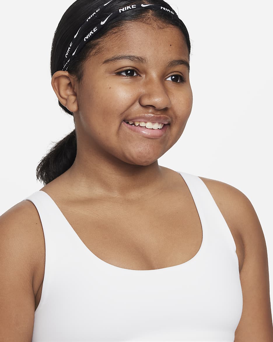 Nike Dri-FIT Alate All U Big Kids' (Girls') Sports Bra (Extended Size) - White