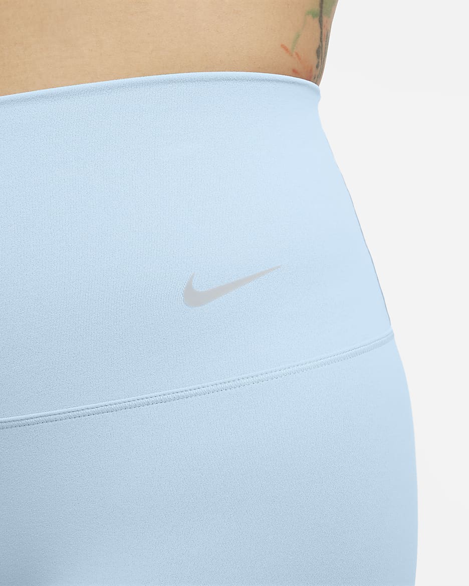 Cycliste taille haute à maintien léger Nike Zenvy 20 cm pour femme - Light Armory Blue/Noir