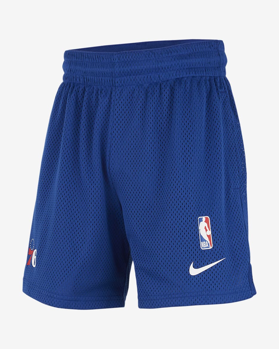 Shorts de Nike Dri-FIT NBA para niños talla grande Philadelphia 76ers Spotlight - Azul enérgico