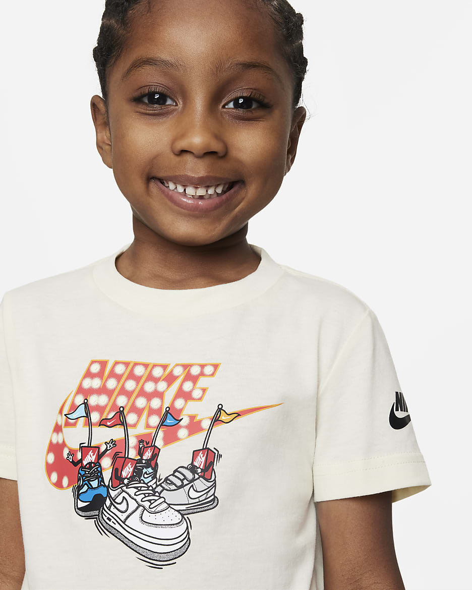 Nike Boxy Bumper Cars Tee Toddler T-Shirt - Coconut Milk