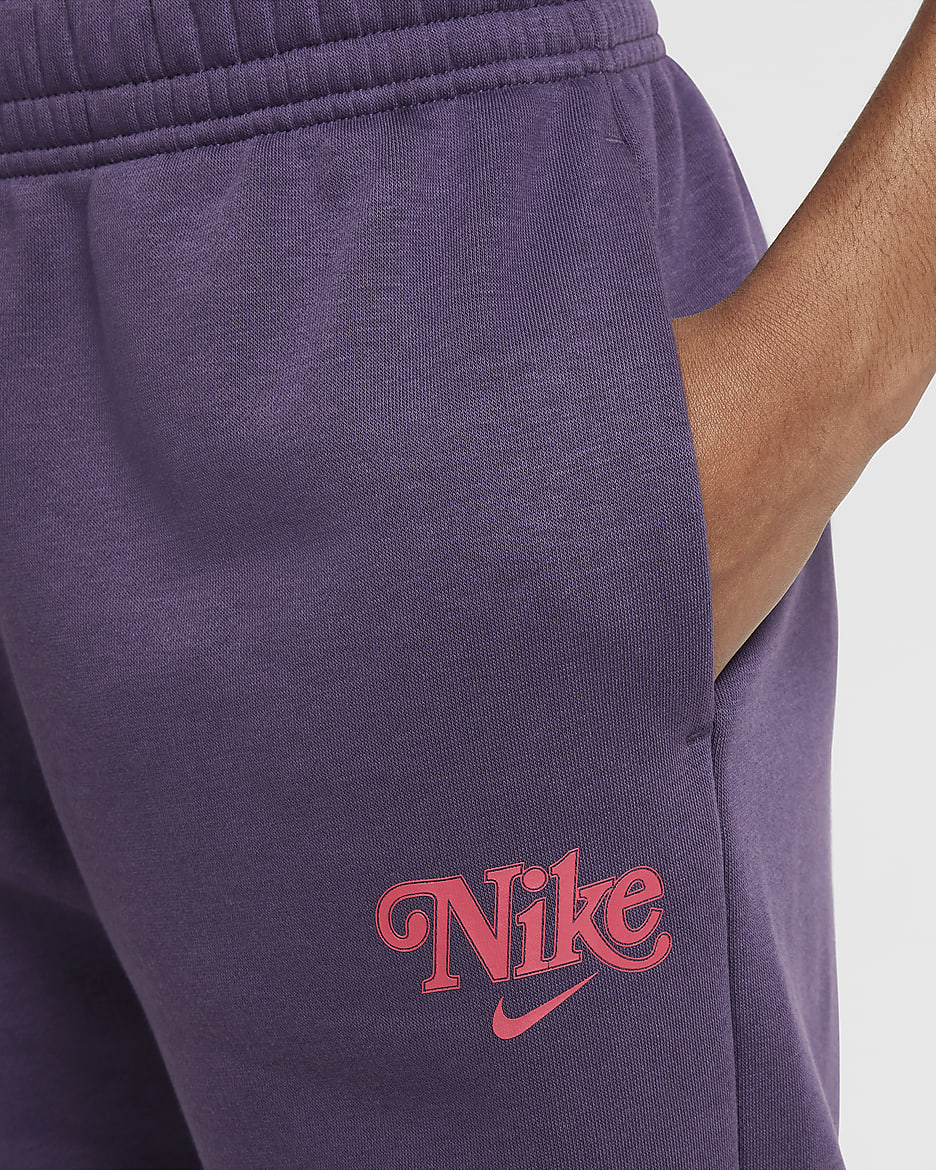 Nike Sportswear Girls' Fleece Joggers - Dark Raisin