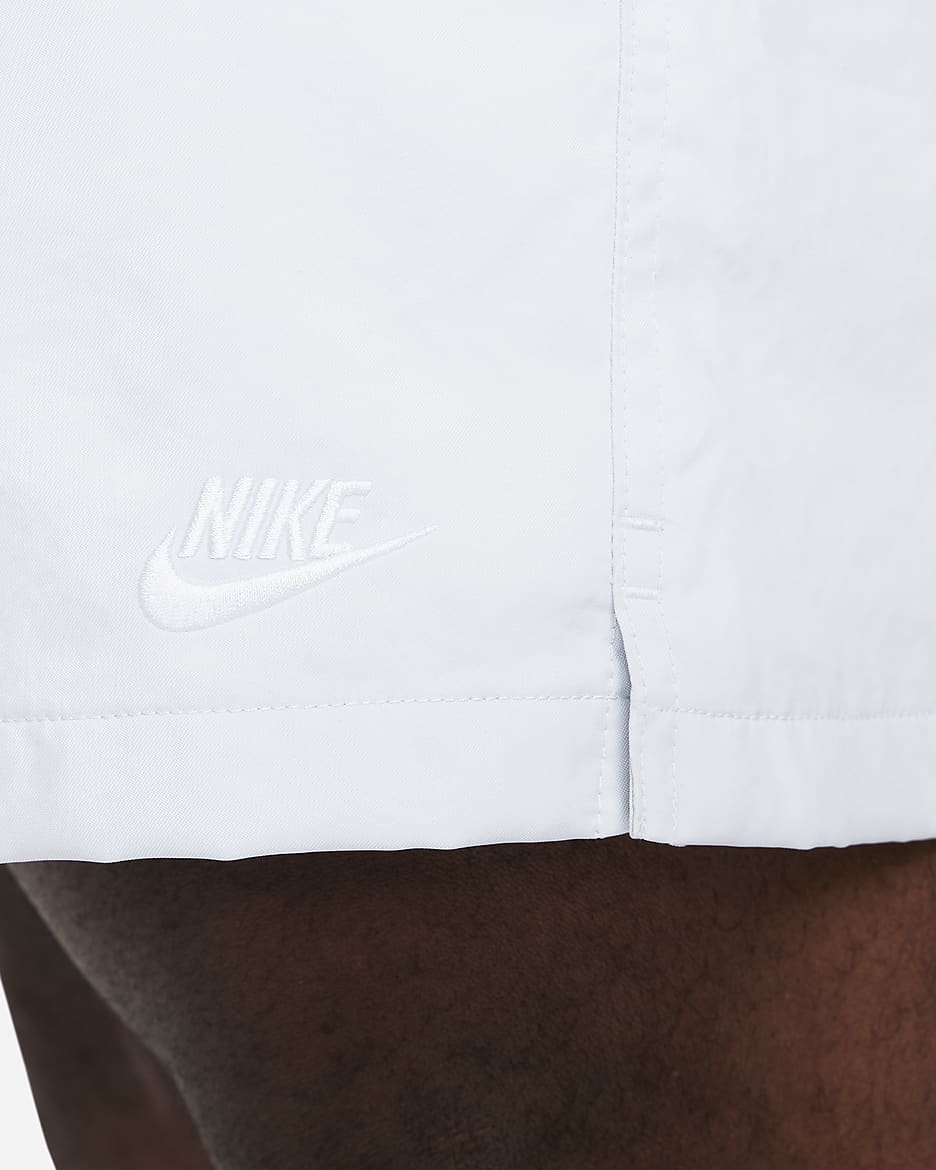 Nike Club Men's Woven Flow Shorts - Pure Platinum/White