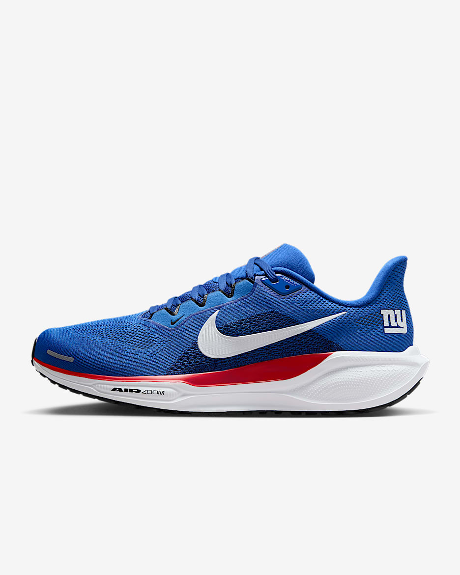 New York Giants Pegasus 41 Men's Nike NFL Road Running Shoes - Rush Blue/Gym Red/White