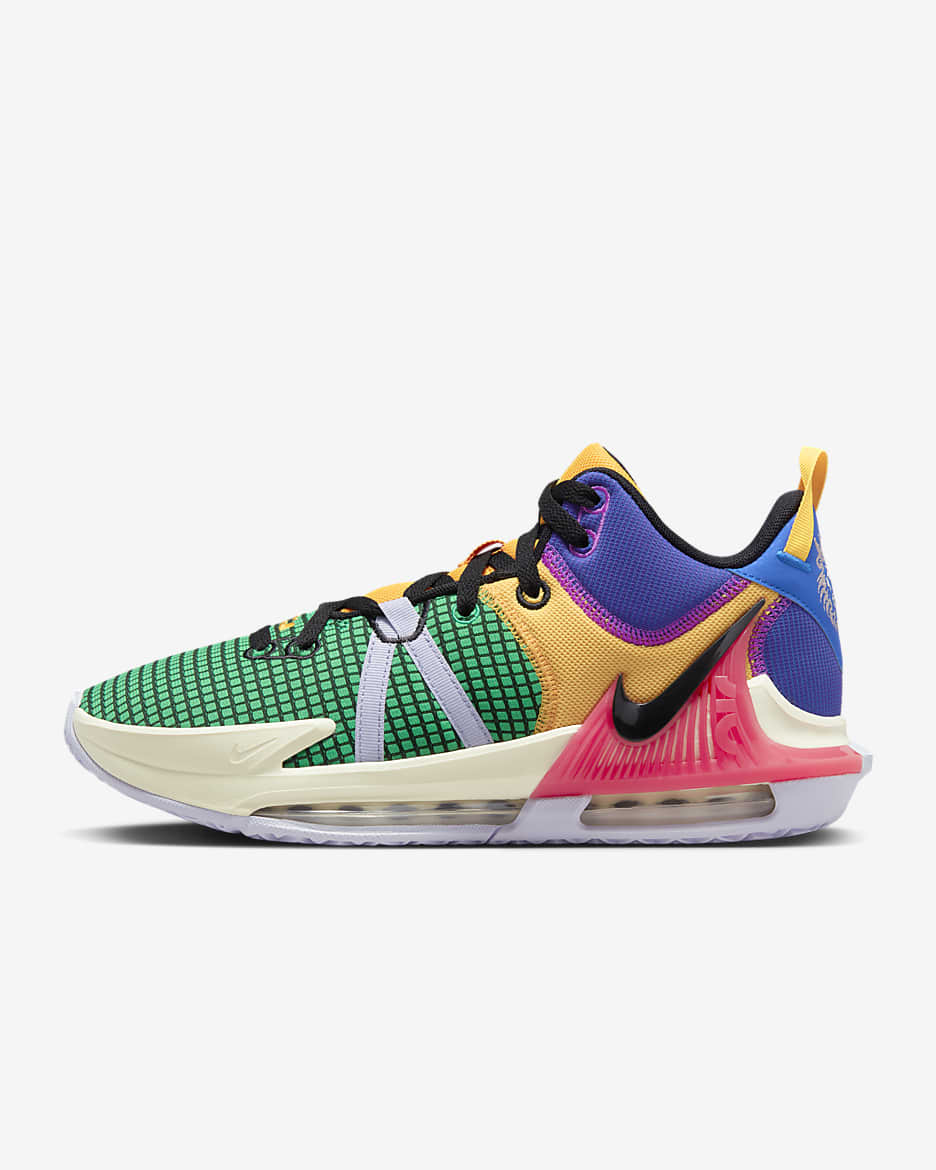 รองเท้าบาสเก็ตบอล LeBron Witness 7 EP - Vivid Purple/Sea Coral/Oxygen Purple/ดำ
