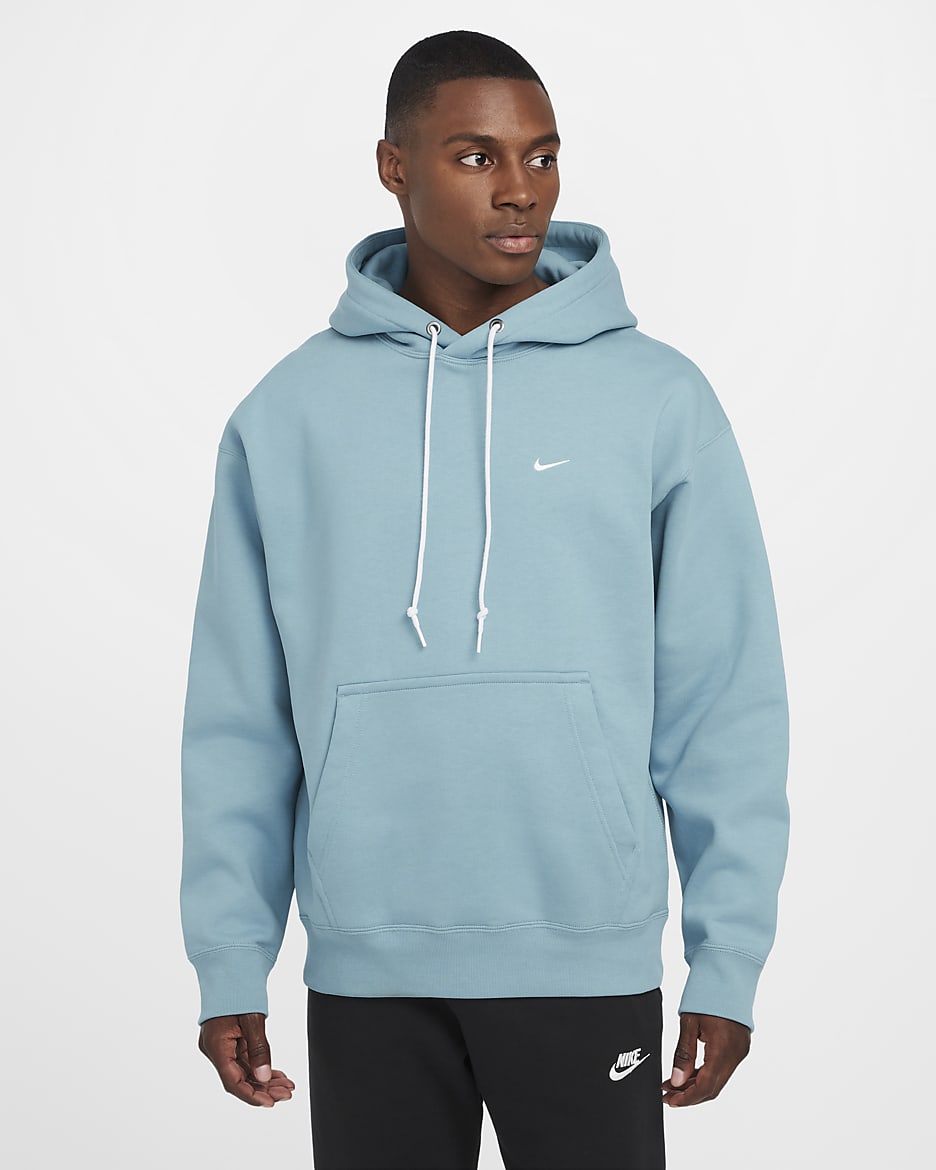 Nike Solo Swoosh Dessuadora amb caputxa de teixit Fleece - Home - Denim Turquoise/Blanc