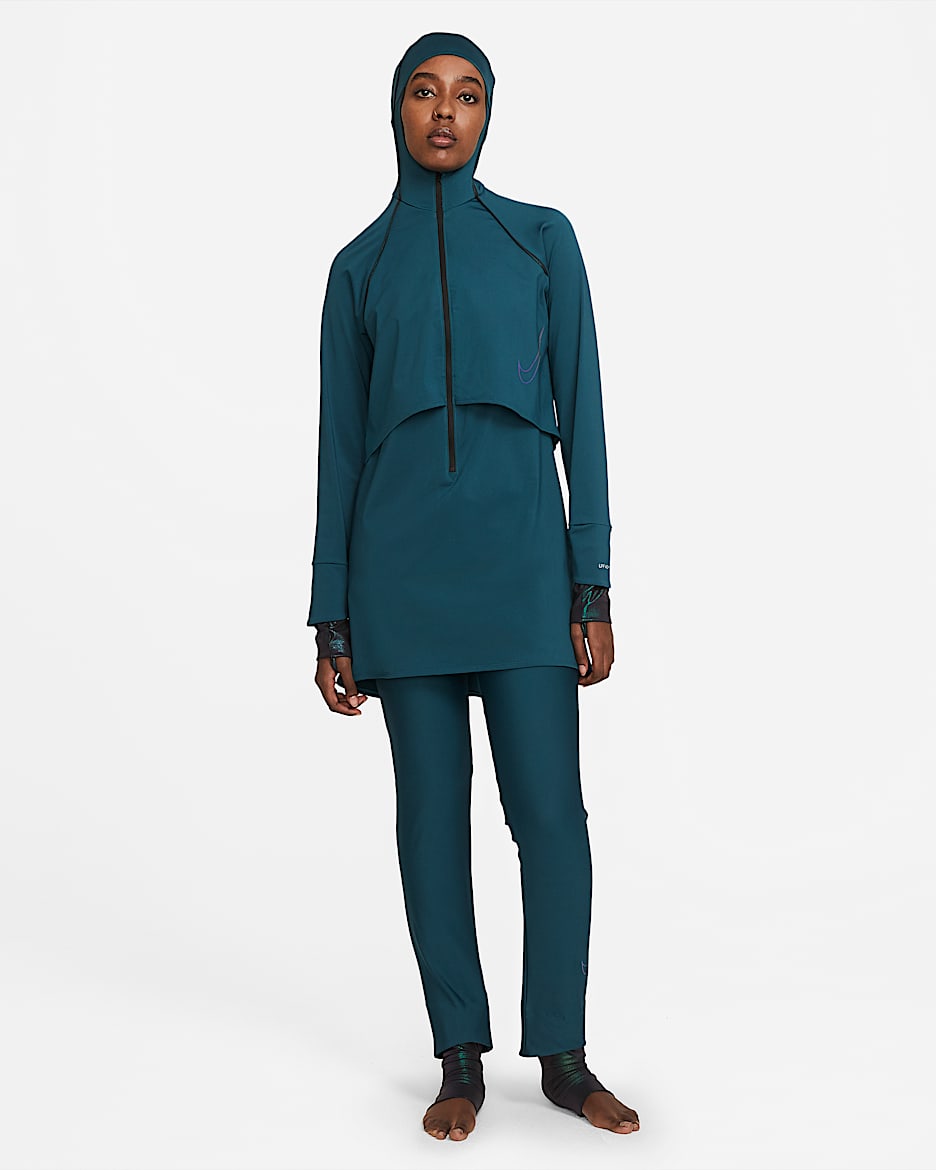 Nike Victory Luxe Women's Swim Leggings - Dark Teal Green